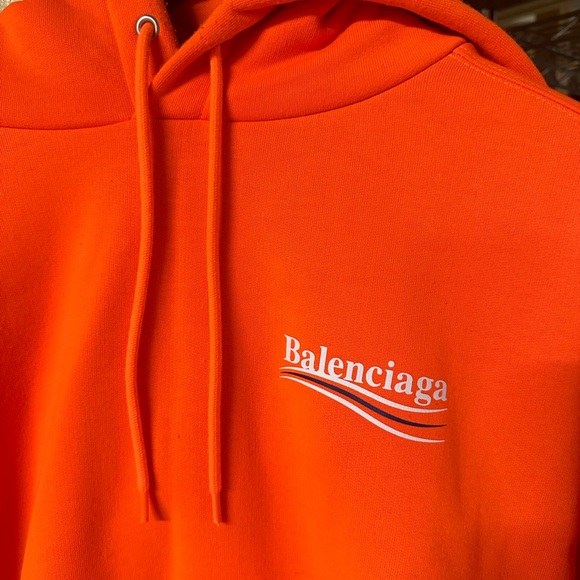 BALENCIAGA CAMPAIGN ORANGE HOODIE - Picture 2 of 4